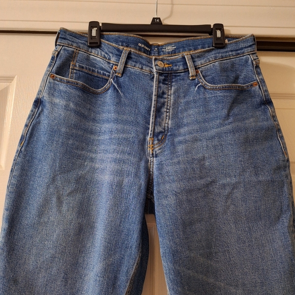 Old Navy Curvy Kigh Rise Straight Jeans Size 14 - Picture 2 of 8